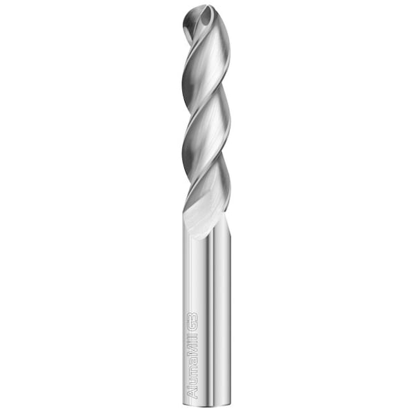 Fullerton Tool 3-Flute - 37.5 Degree Helix - 3833 AlumaMill G3 HP End Mills, RH Spiral, Ball, Extra-Long, 27231 - main